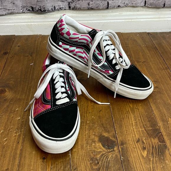 Vans Old Skool twist wrap checked sneakers Womens size 8 - Picture 1 of 8